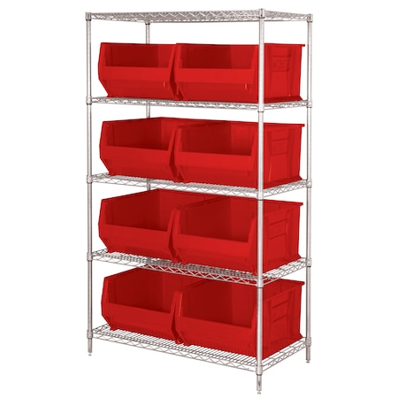Quantum Storage Systems Hulk Container Wire Shelving Systems WR5-975RD